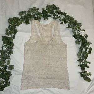 White Lace Tank Top- Free with purchase